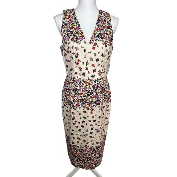 Maggy London Dresses & Skirts - Maggy London NWT floral sleeveless sheath v-neck midi dress size 10